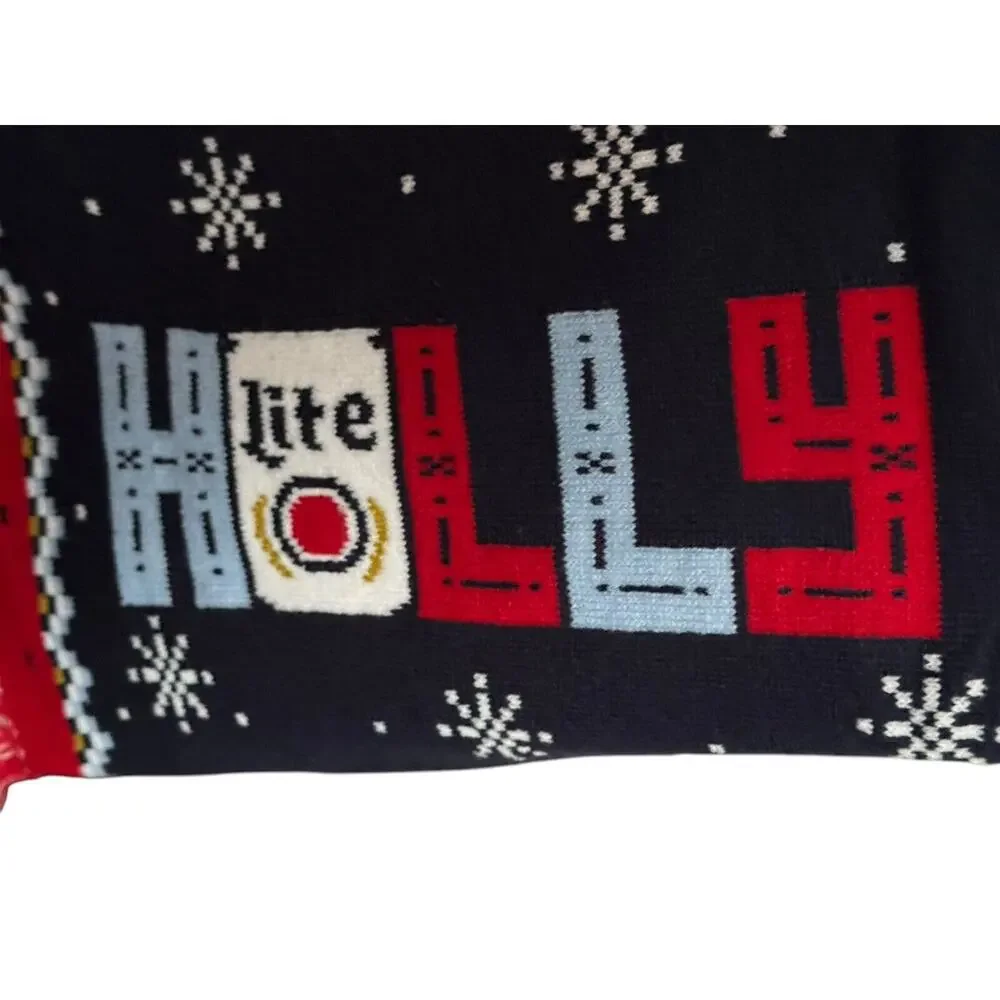 Miller Lite Beer‎ Holly Jolly Winter Scarf Ugly 2020 Christmas Holiday Party